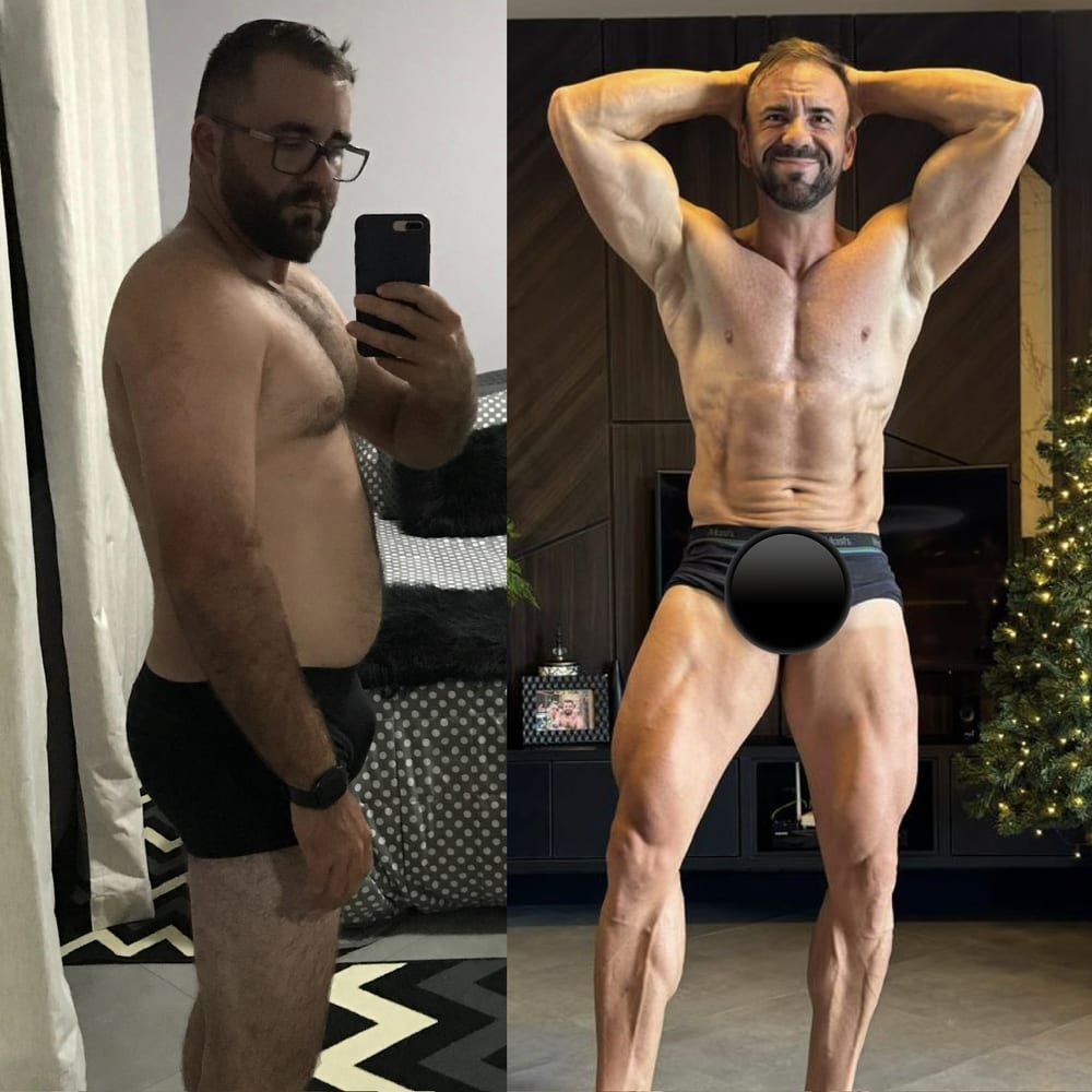Antes e depois — evolução de aluno do Nelson Neto Team